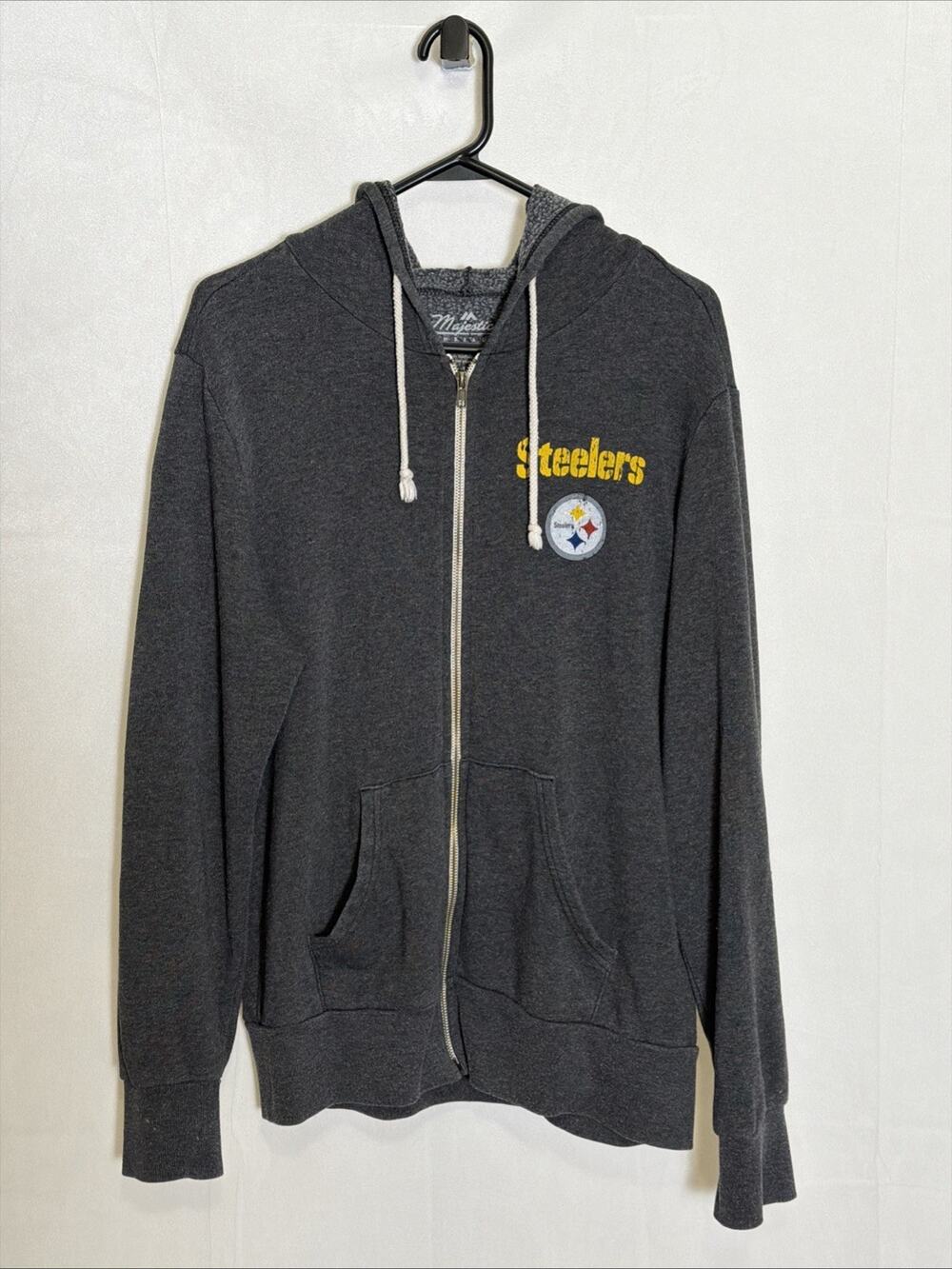 Women's Majestic Threads Pittsburgh Steelers Full Zip Hoodie Size L